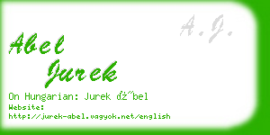 abel jurek business card